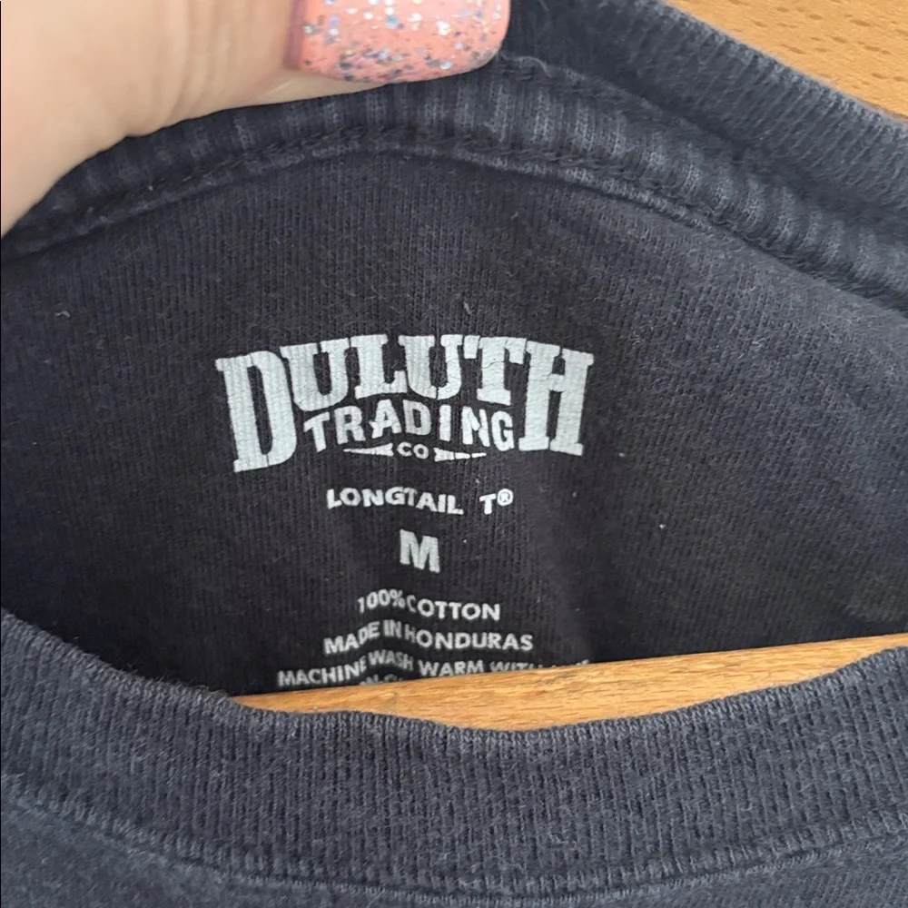 Duluth Trading Co Black Tee with White Logo Print - Picture 4 of 5